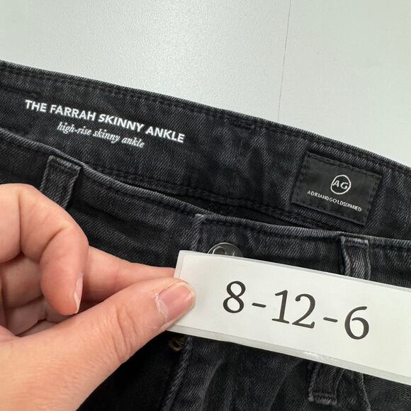 Adriano Goldschmied Jeans Womens 26 Black Farrah High Rise Skinny Ankle Denim - Picture 5 of 11